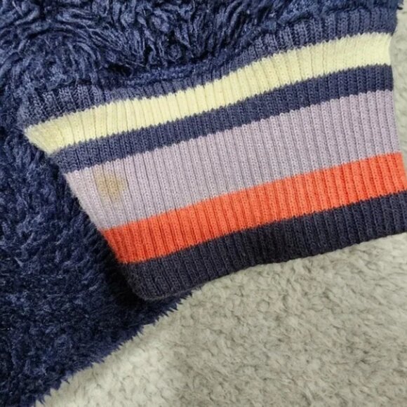 Aerie Women's Relaxed Pullover Navy Blue Terry Cloth Vintage Style Long Sleeve L - Picture 7 of 7